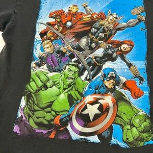 Avenger Superhero T-Shirt Black and Blue